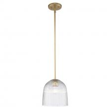Trans Globe PND-2272 AG - 1LT PENDANT-CLEAR REEDED GLASS